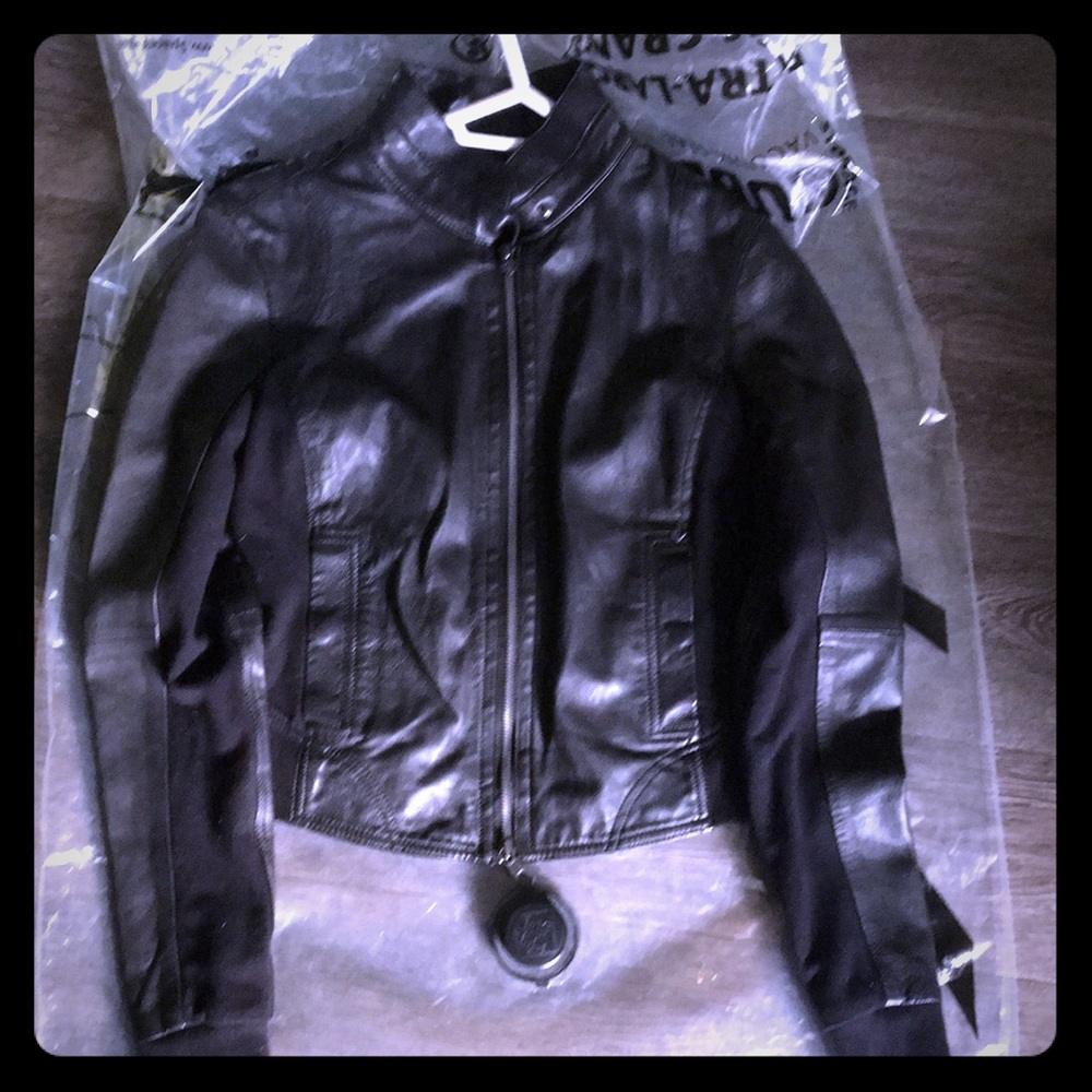 Armani leather jacket NWT